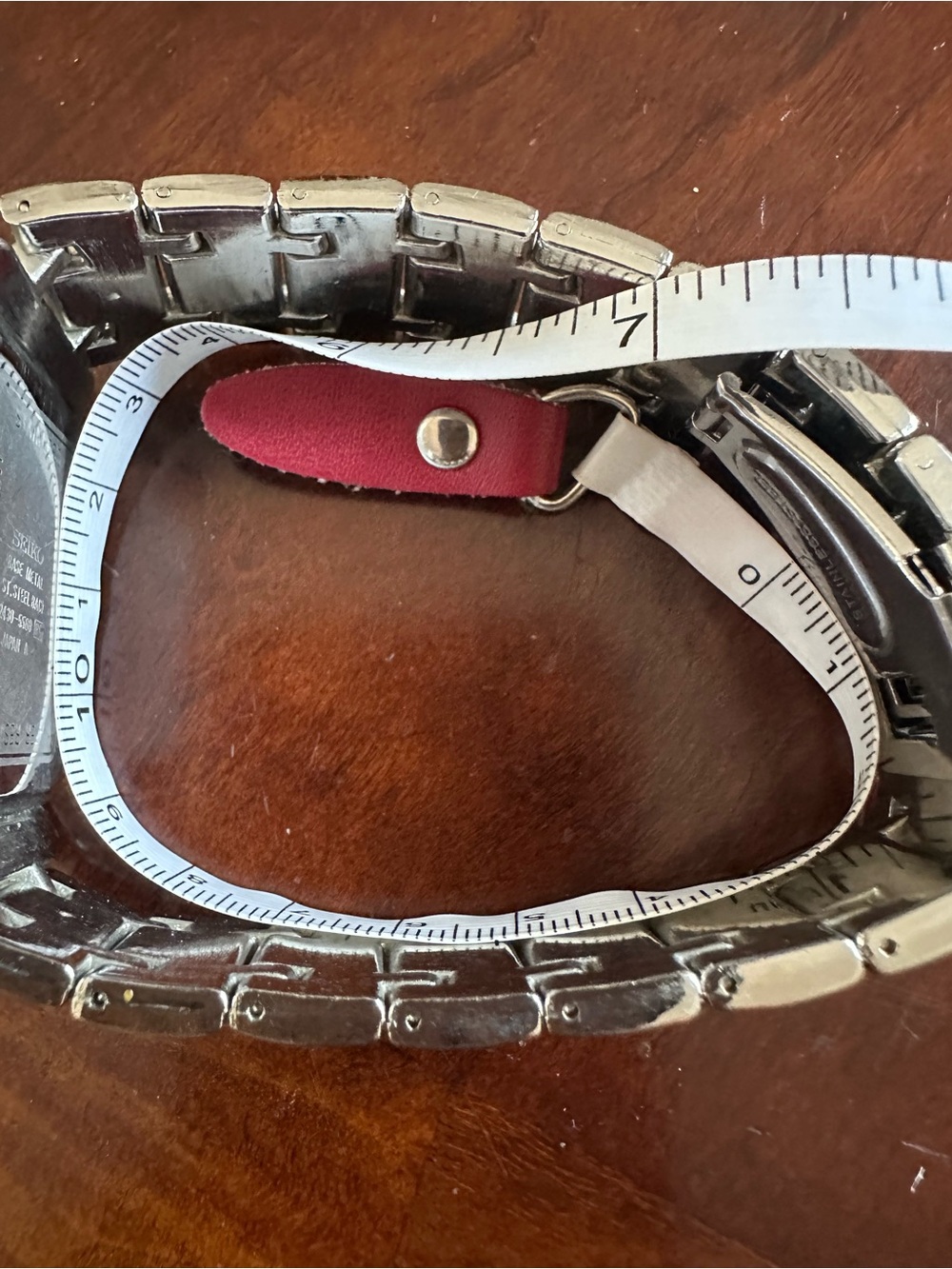 Seiko Silver Stainless Steel Watch with Black Dial - Picture 7 of 7